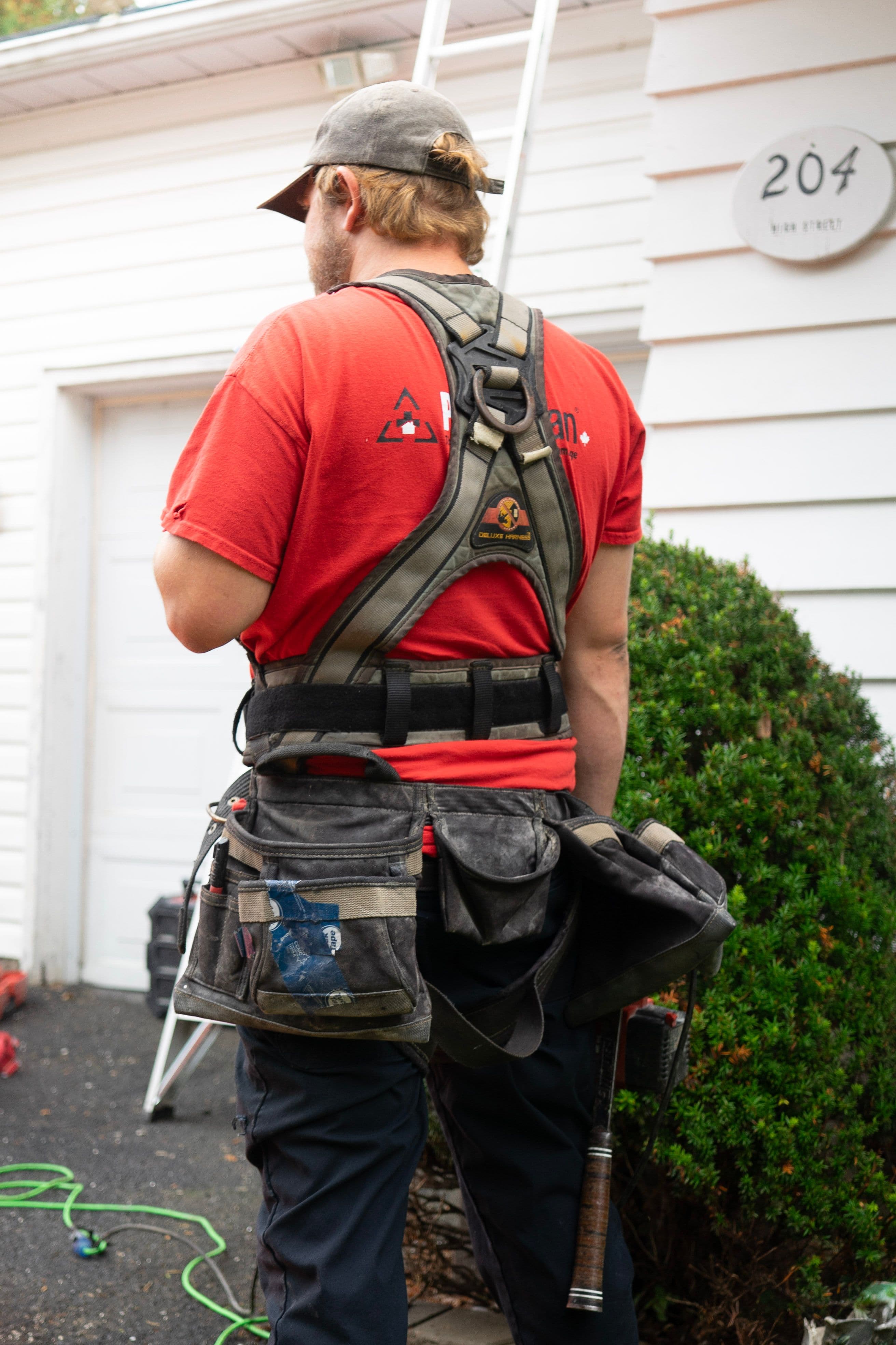 A professional technician working at a customer's home in Nashville, TN